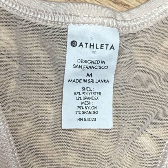 Tank Top Women’s Medium Pink Active Workout Mesh Back - Picture 4 of 5